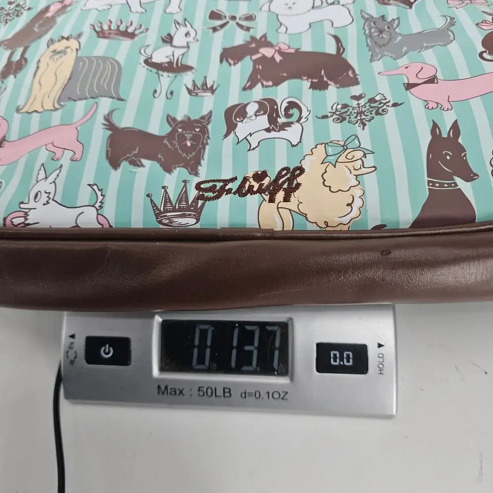 Doggy Boudoir Laptop Bag by Claudette Barjoud Miss Fluff Stripped Bougie 13x11
